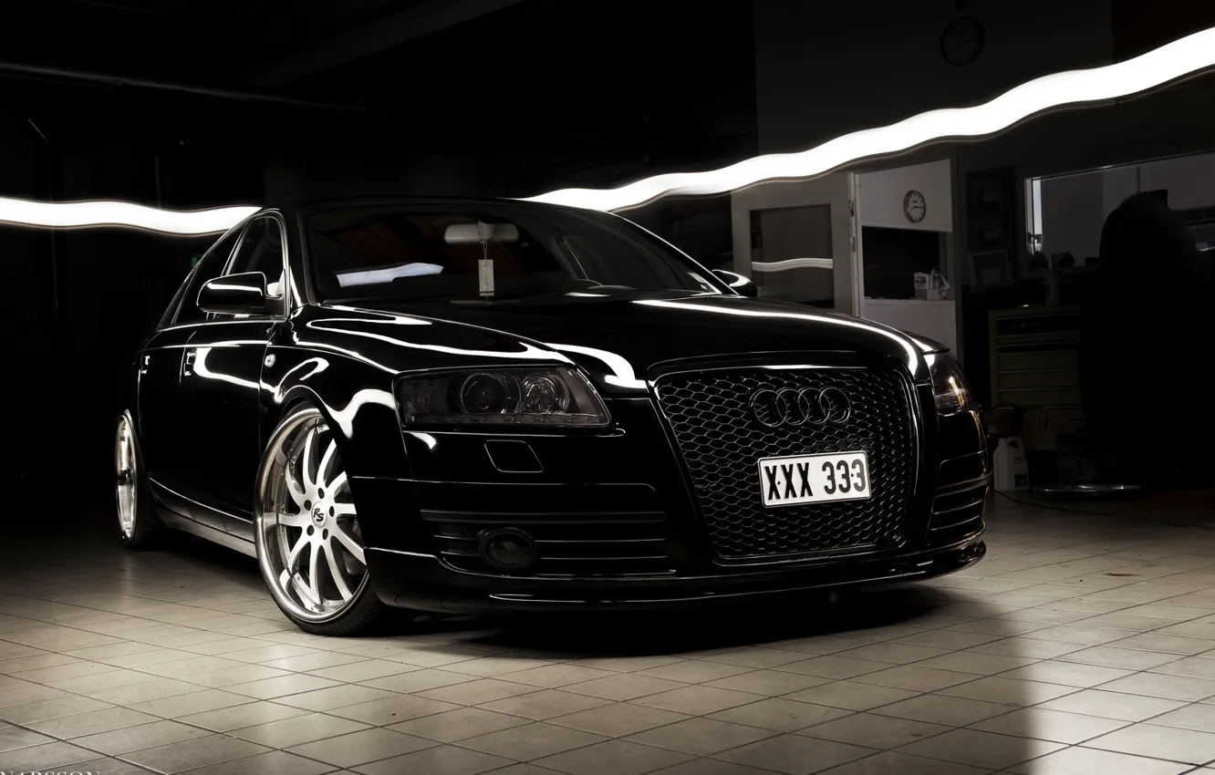 Фото обои Audi, ауди, черная, black