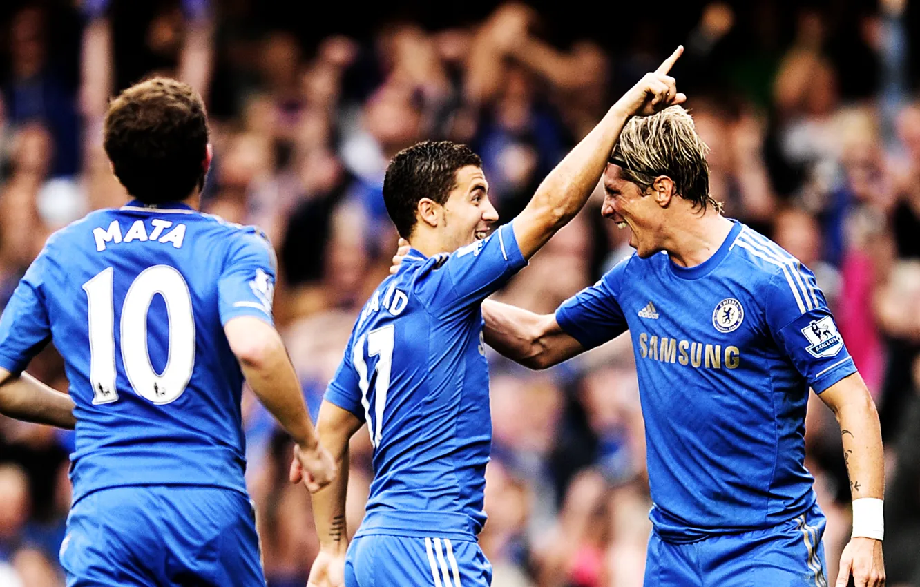Фото обои football, Chelsea, Torres, Hazard, Mata