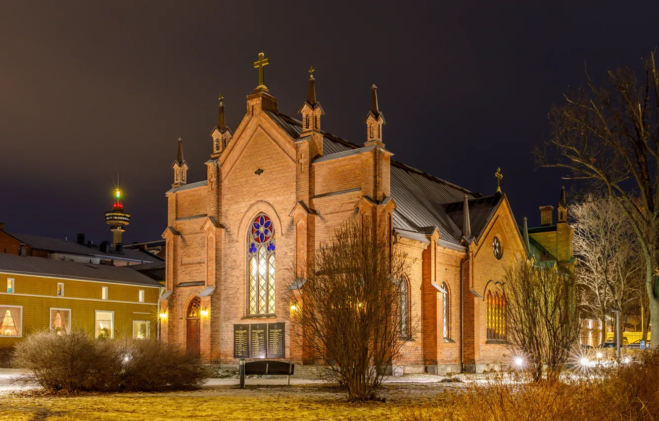 Фото обои церковь, Финляндия, Тампере, Tampere, Pirkanmaa, Tampella, Finlayson church