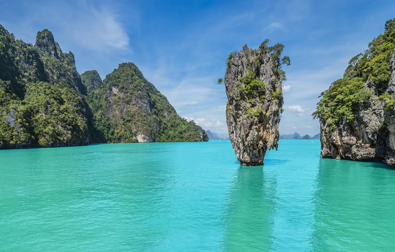 Фото обои скалы, Таиланд, Thailand, Khao Phing Kan, Phangnga, Takua Thung