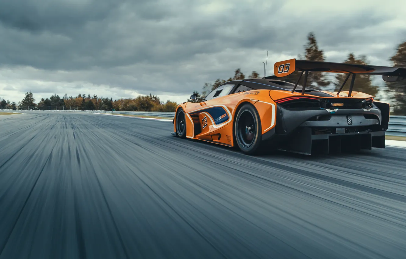 Фото обои McLaren, скорость, гоночное авто, GT3, 720S, 2019