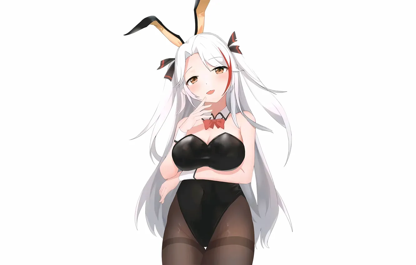 Фото обои girl, sexy, cleavage, long hair, brown eyes, boobs, anime, beautiful