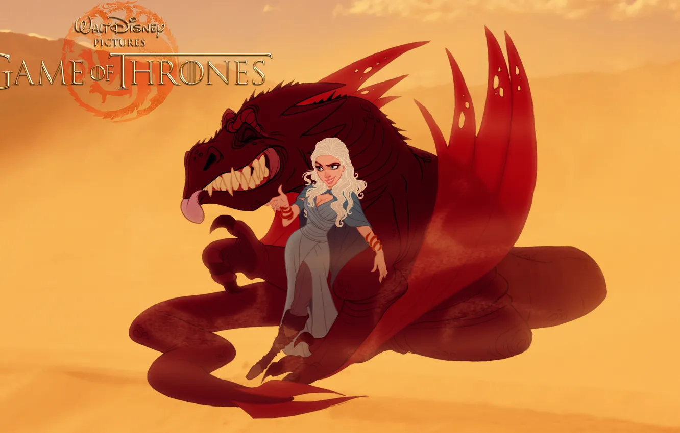 Фото обои dragon, game of thrones, Daenerys Targaryen, fan art