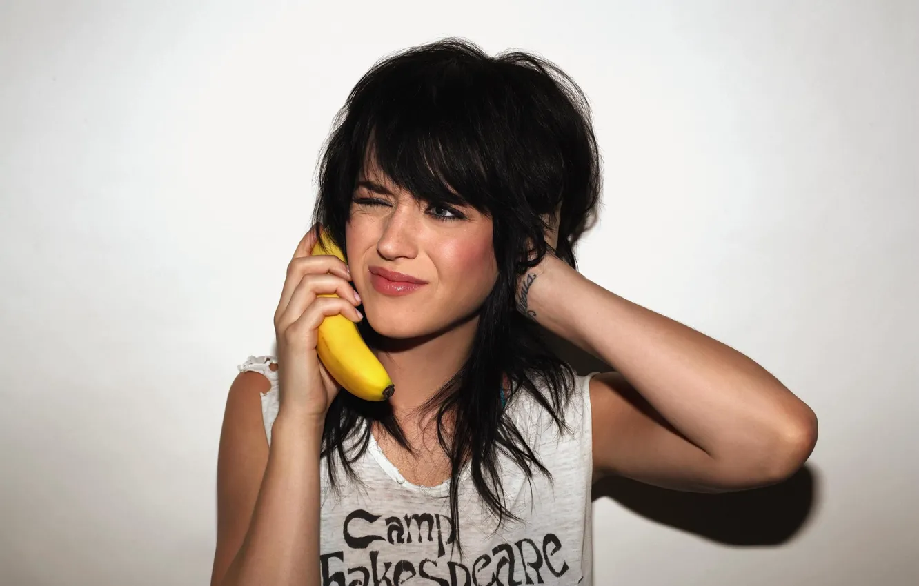 Фото обои Katy Perry, телефона, банана
