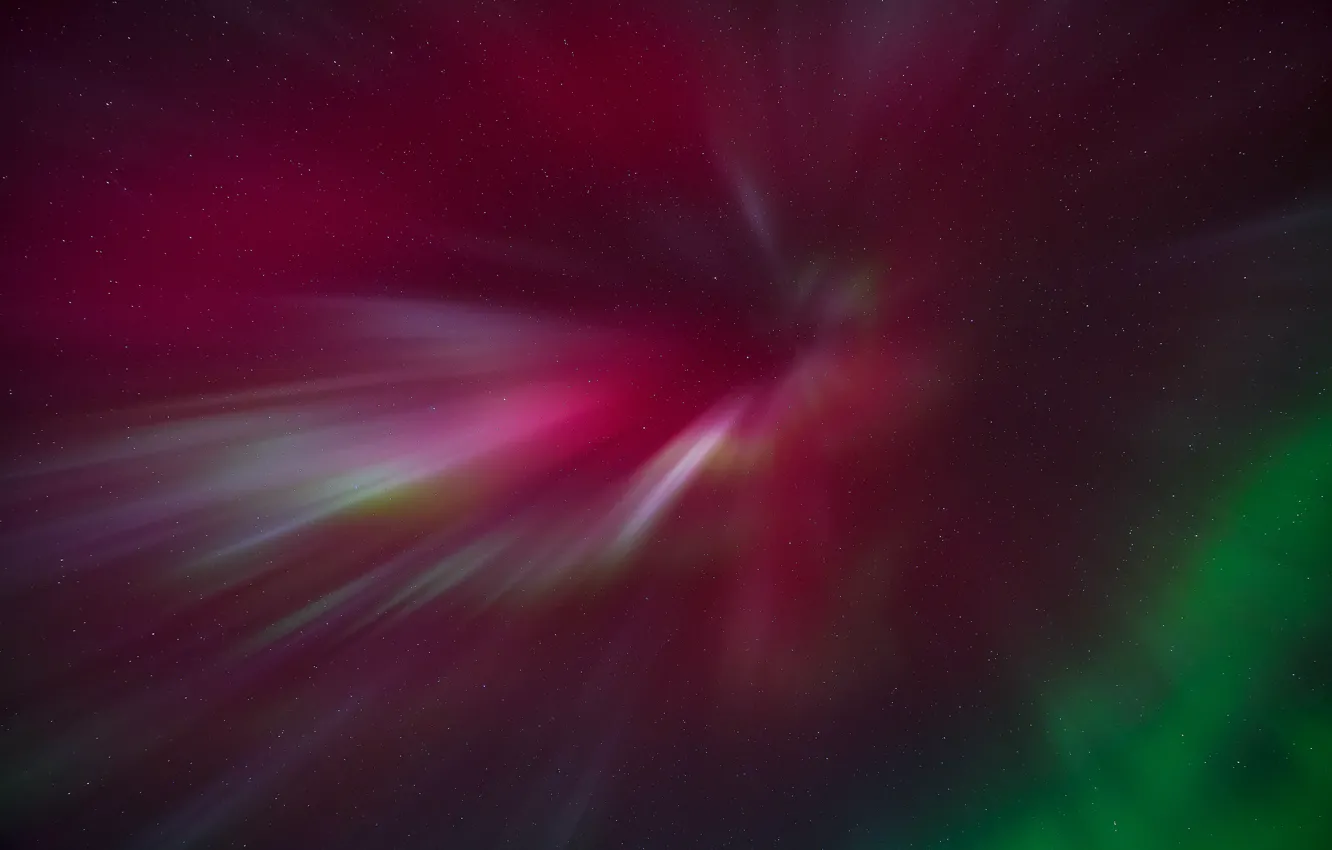 Фото обои звезды, ночь, северное сияние, Aurora Borealis