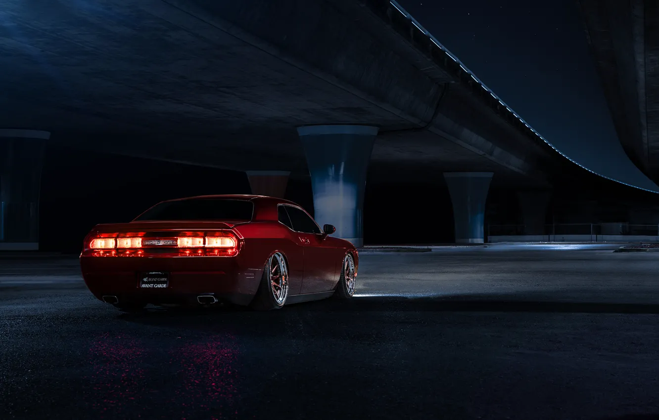 Фото обои Muscle, Dodge, Challenger, Red, Car, Candy, Back, American