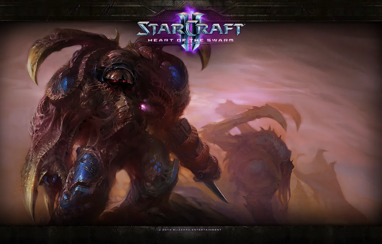 Фото обои StarCraft 2, Infested Marine, Зараженный марин, Heart of the swarm