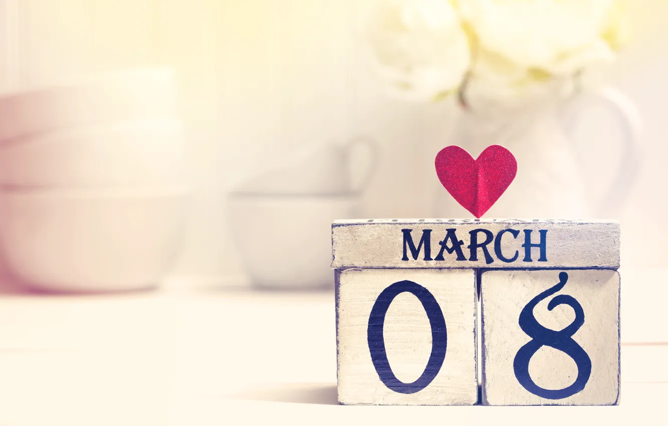 Фото обои сердечки, happy, 8 марта, heart, romantic, gift, Women's Day