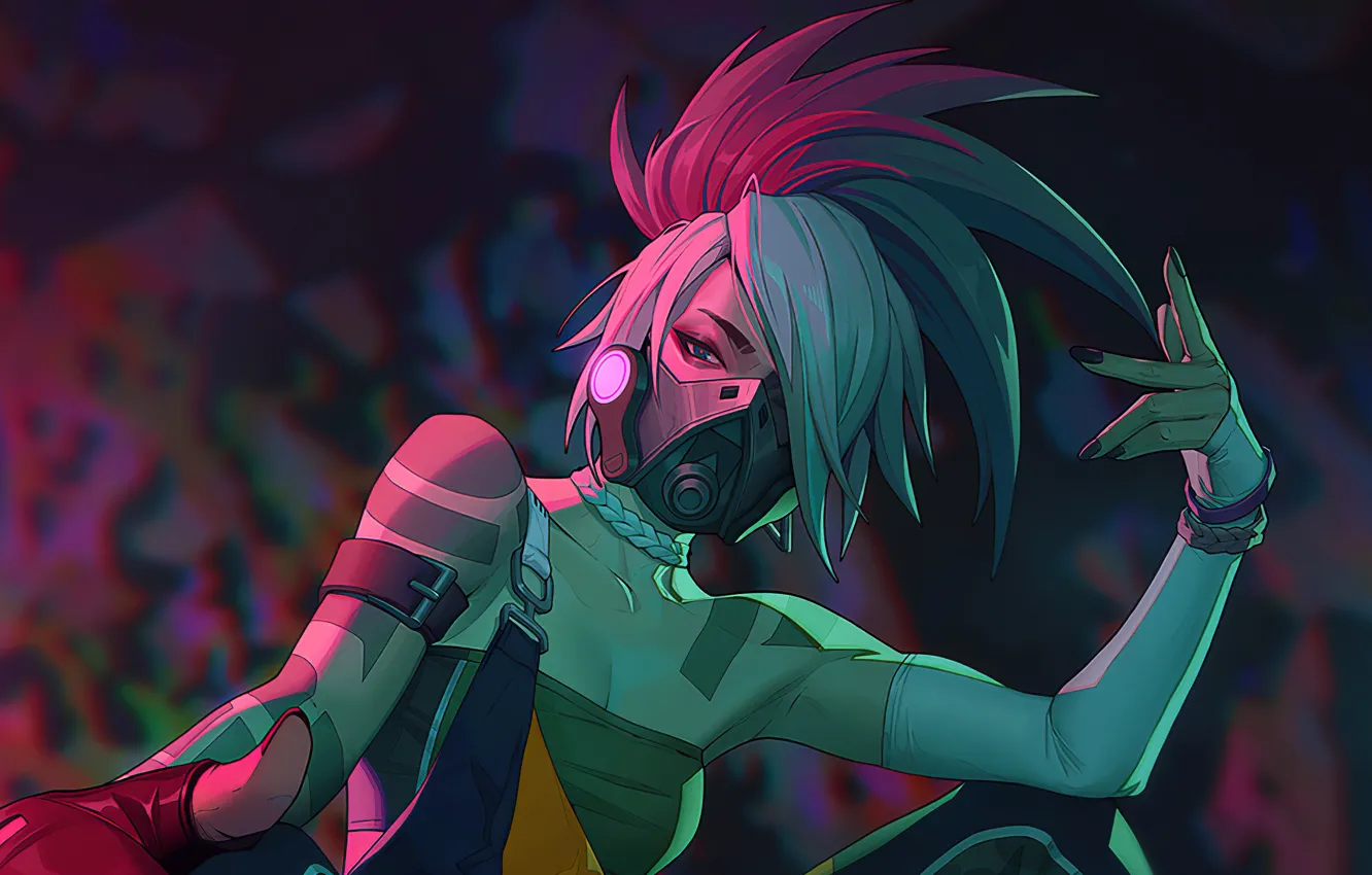 Фото обои Art, Game, Akali, League of Legends, LoL, MOBA, True Damage