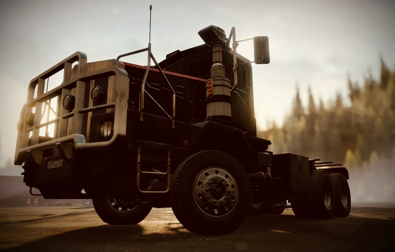 Фото обои HDR, Wood, Truck, Game, Michigan, Sunlight, UHD, Xbox One X