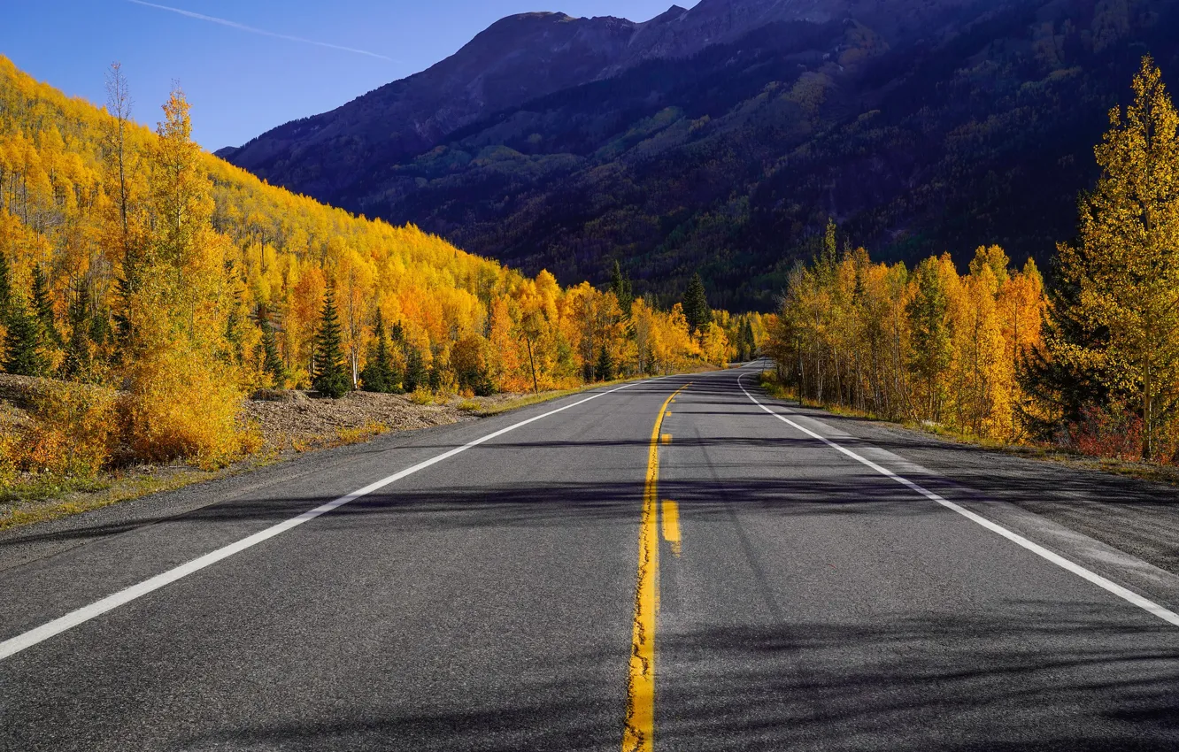 Фото обои осень, Colorado, Million Dollar Highway