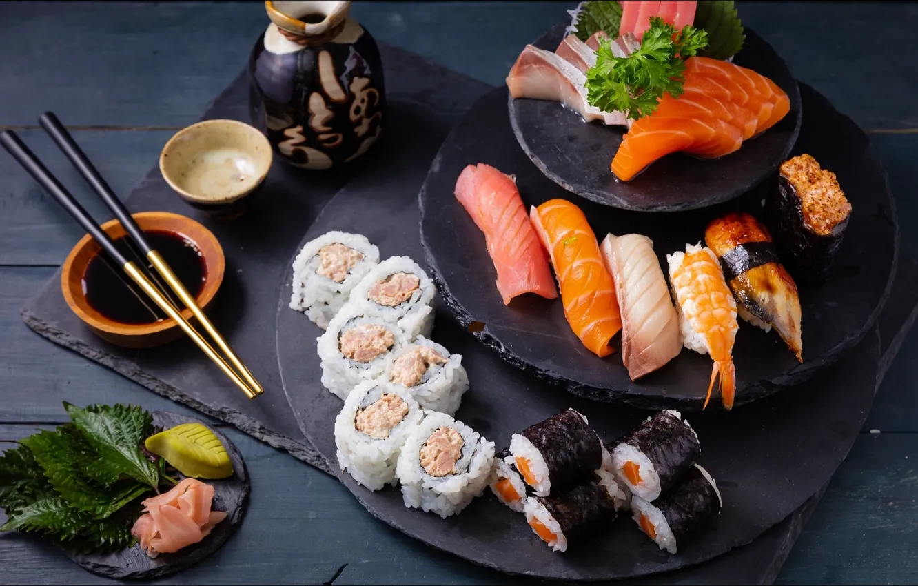 Фото обои еда, вкусное, суши, tasty, Food, suchi