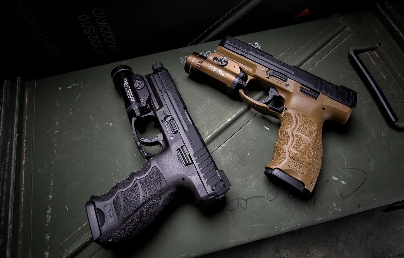 Фото обои фон, пистолеты, HK VP9