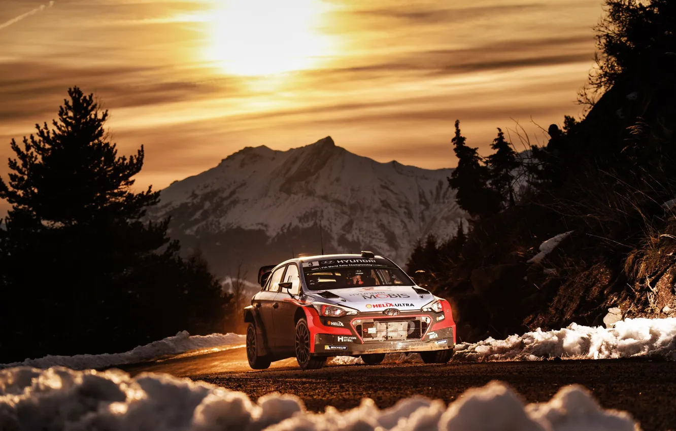 Фото обои Hyundai, WRC, Rally, Ралли, Monte Carlo, i20