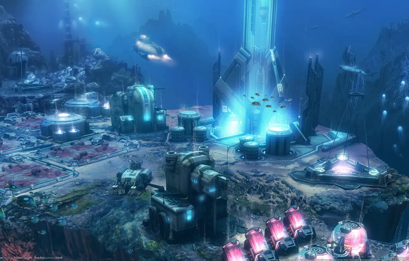 Фото обои ubisoft, anno 2070 deep ocean, blue byte, related desings