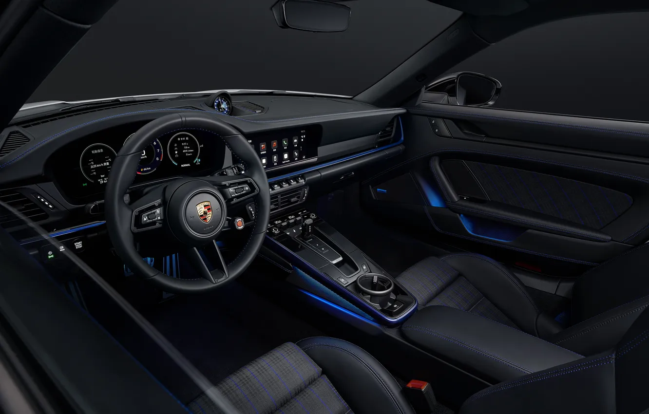 Фото обои интерьер, Porsche 911, sport car, 2025, Carrera T, Porsche 911 Carrera T