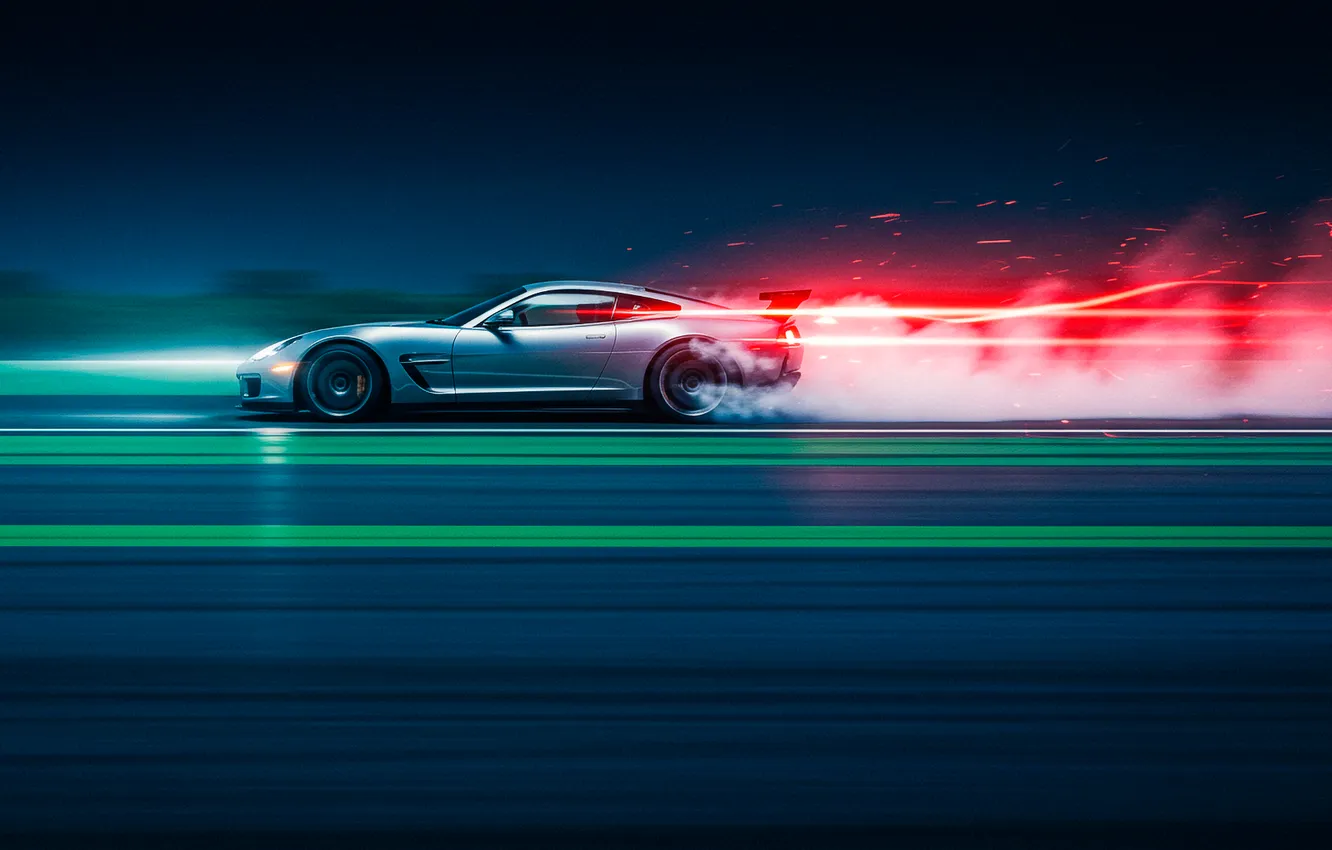Фото обои авто, обои, дым, скорость, минимализм, арт, wallpaper, auto