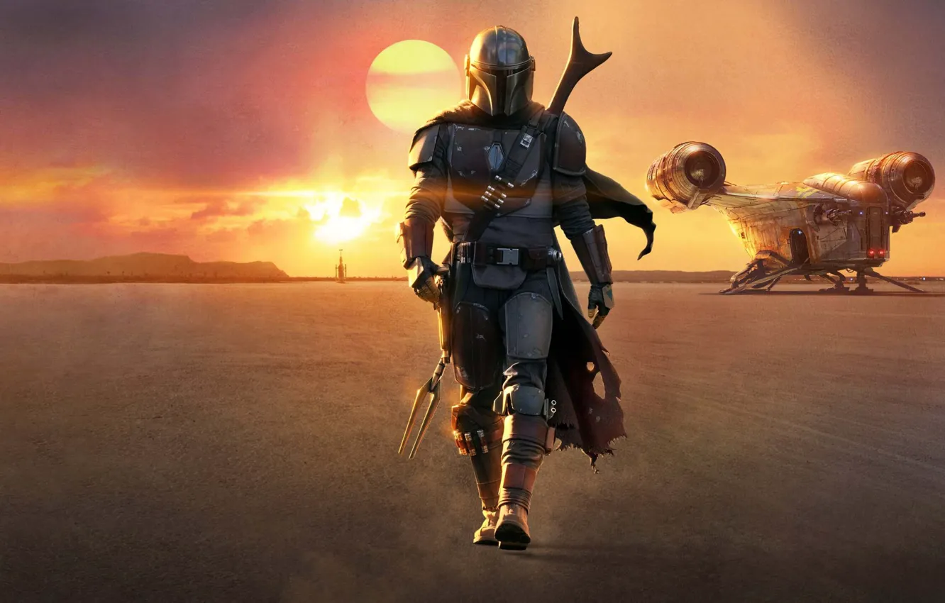Фото обои солнце, фантастика, пустыня, fantasy, desert, sun, spaceship, космический корабль