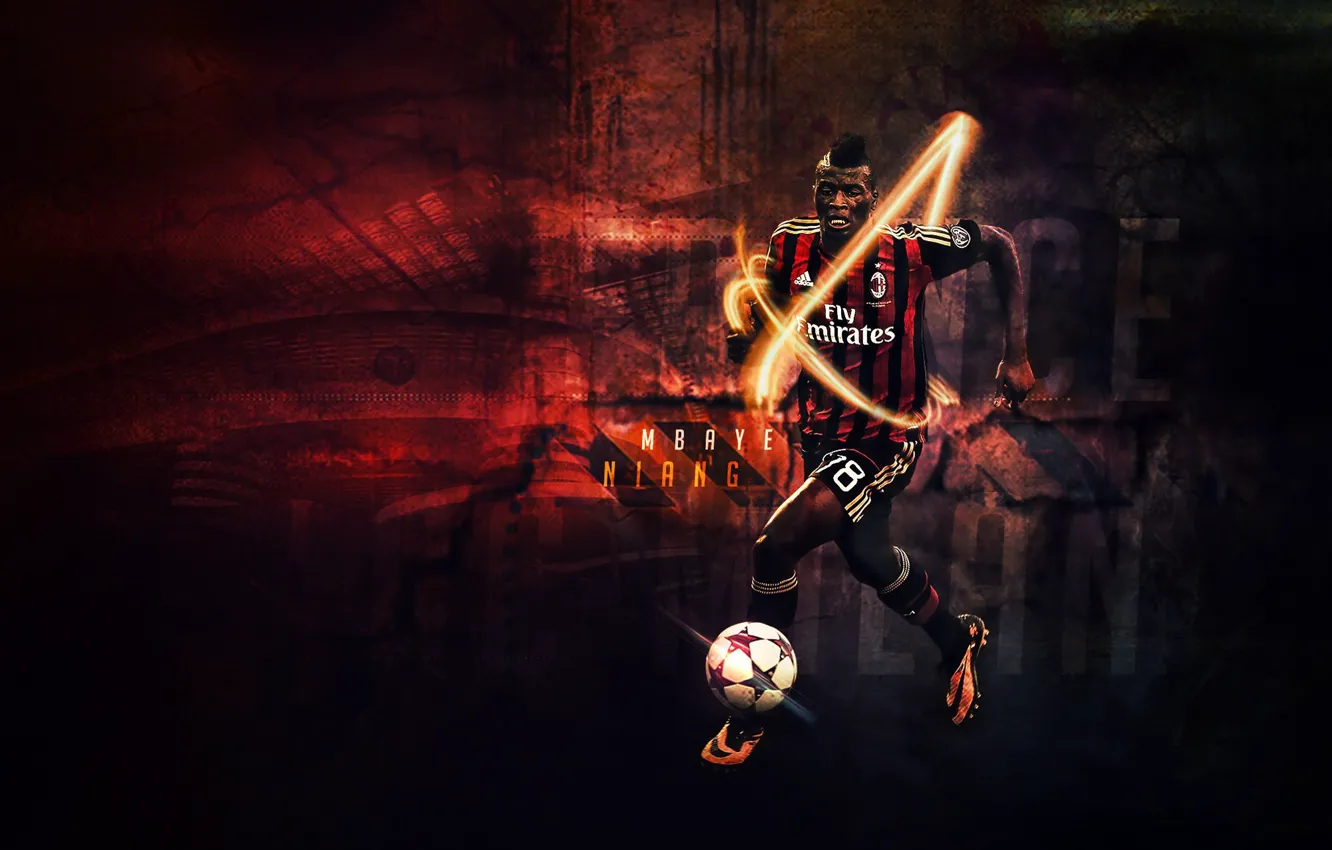 Фото обои wallpaper, sport, football, player, AC Milan, Mbaye Niang