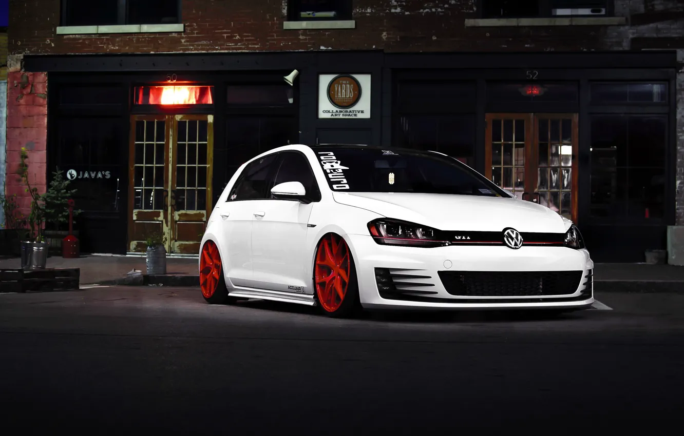 Фото обои car, tuning, volkswagen golf, gti, hq wallpaper