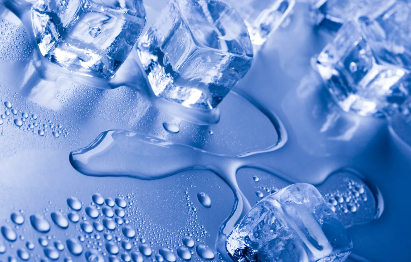 Фото обои вода, water, кубик льда, ice cube