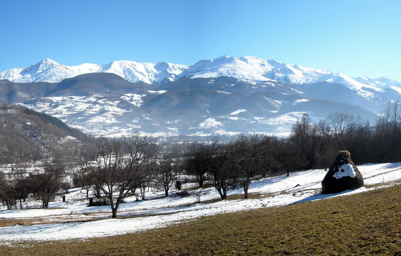 Фото обои panorama, mountain, spring