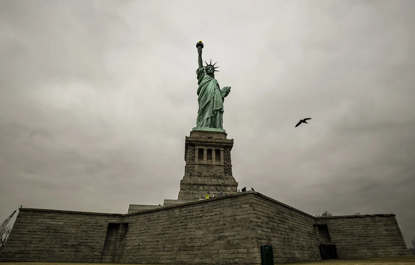 Фото обои new york, liberty, statue