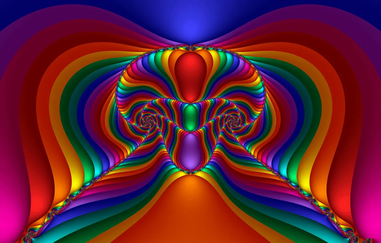 Фото обои фракталы, радуга, rainbow, компьютерная графика, fractals, игра цвета, color game, computer graphics