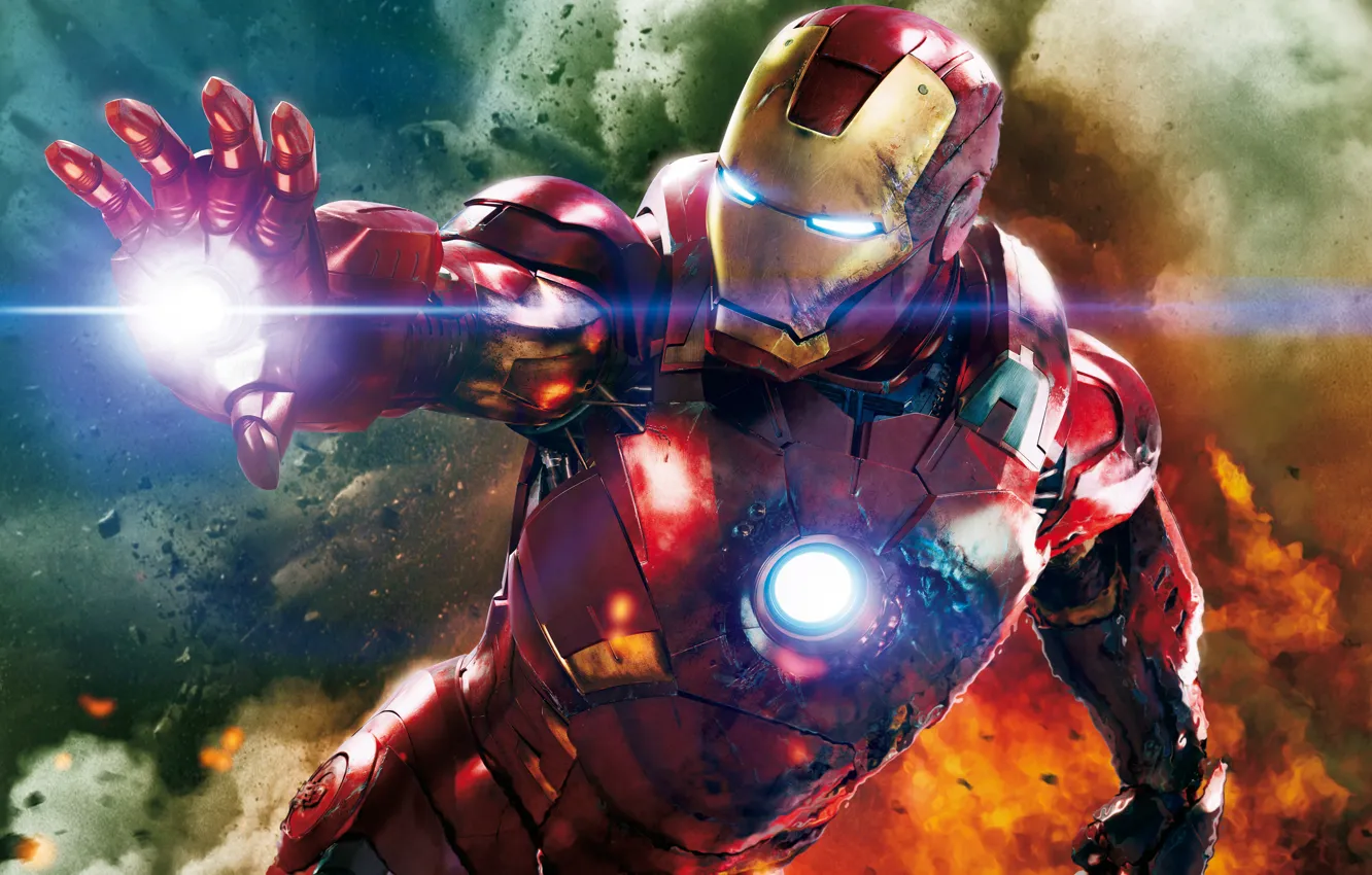 Фото обои костюм, супергерой, Iron Man, The Avengers, Железный Человек