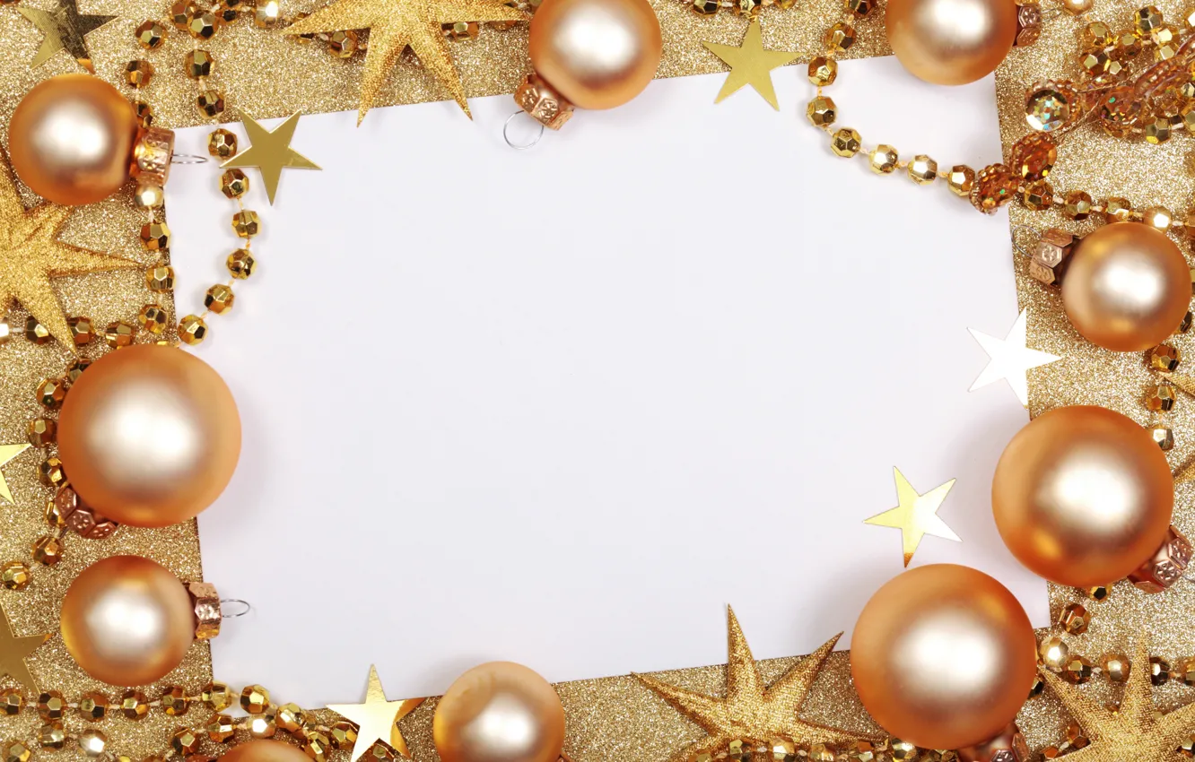 Фото обои украшения, золото, шары, Новый Год, Рождество, golden, Christmas, balls
