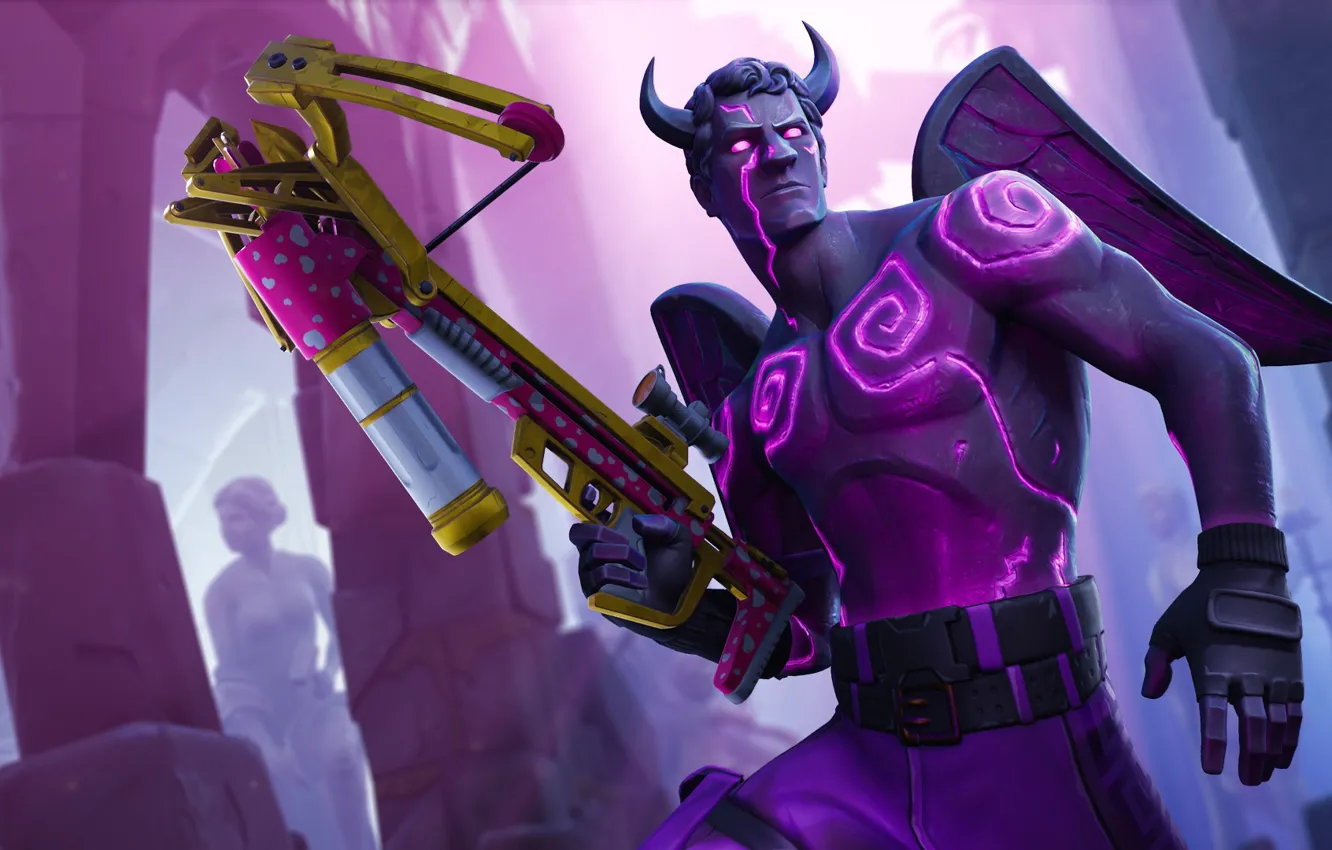 Фото обои оружие, демон, Fortnite