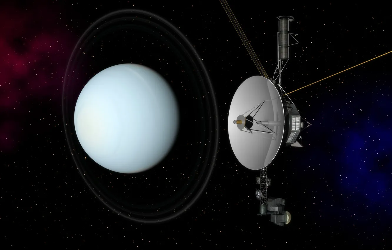 Фото обои Уран, НАСА, космический аппарат, Вояджер-2