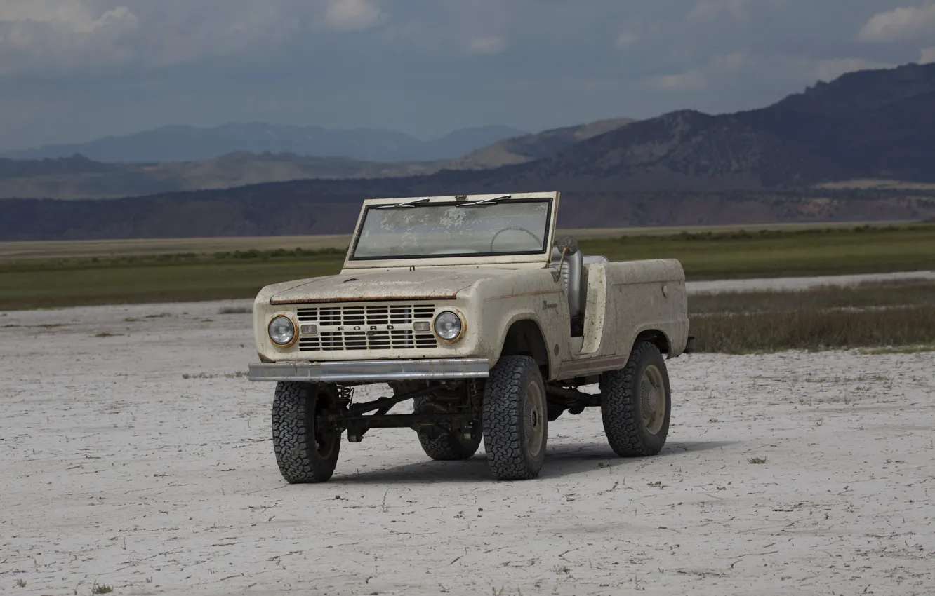 Фото обои тюнинг, Ford, равнина, 1966, 2018, Bronco, ICON Bronco Derelict Roadster