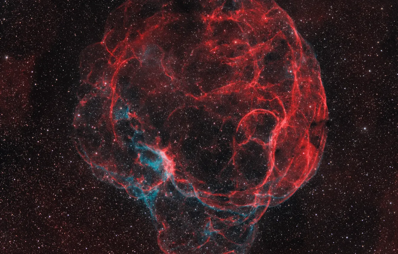 Фото обои космос, Spaghetti Nebula, Туманность Спагетти