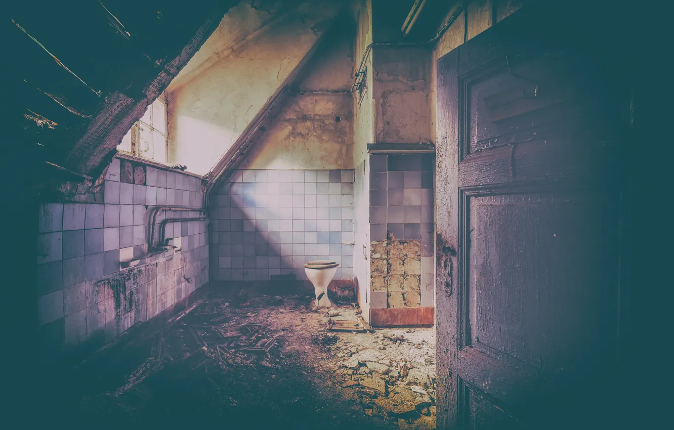 Фото обои light, window, inside, room, door, toilet, decay