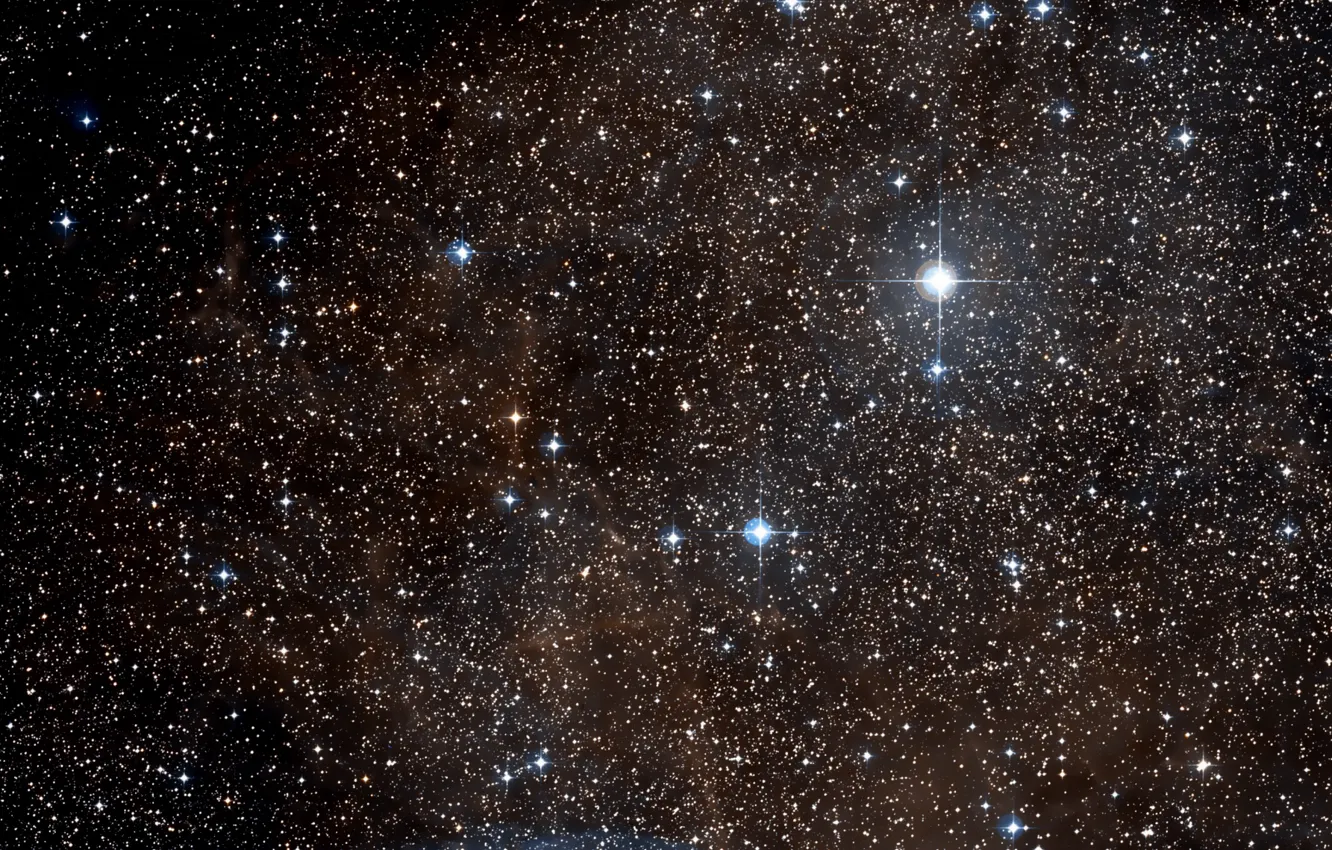 Фото обои Stars, Dust, RCW 38, Gas, Wide Field View, Digitized Sky Survey, Constellation of Vela, Surroundings