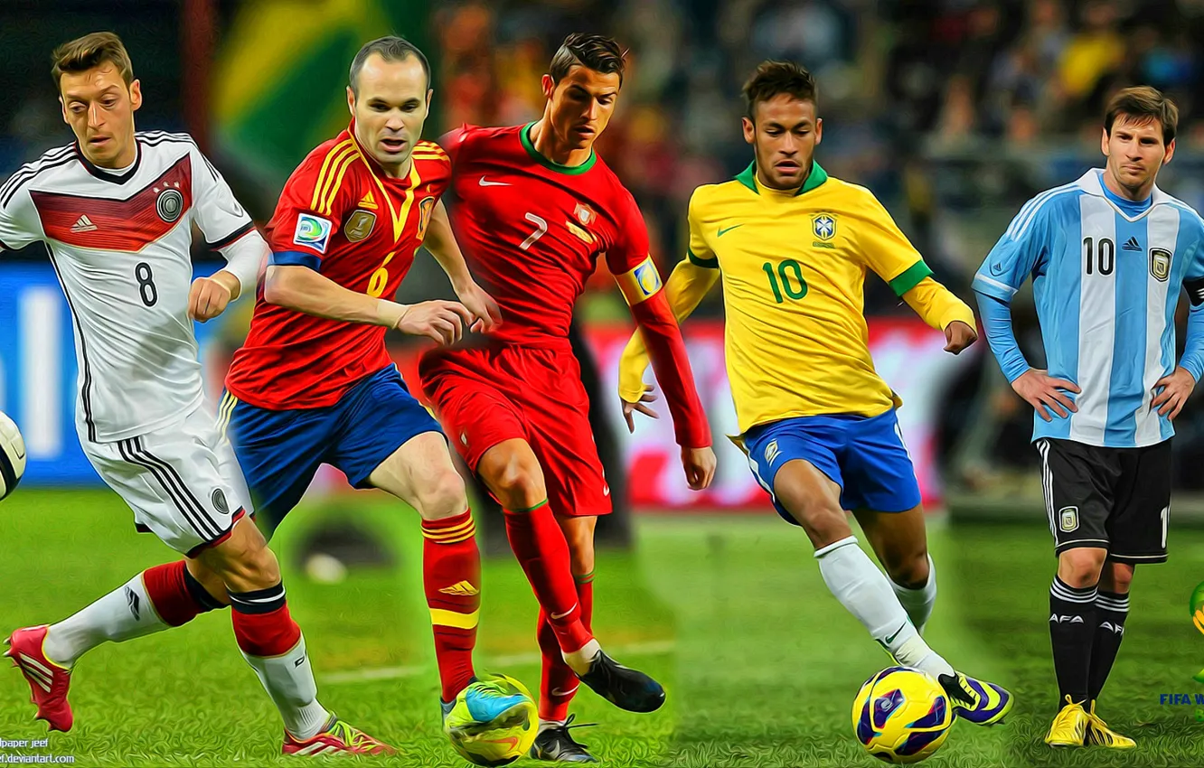 Фото обои коллаж, футбол, fifa world cup, brazil, кубок мира, 2014