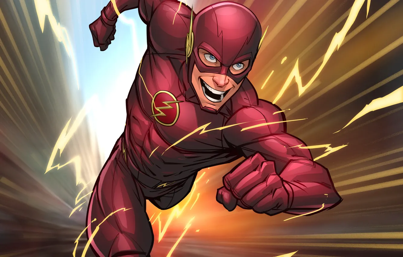 Фото обои супергерой, art, flash, DC Comics, Patrick Brown, PatrickBrown, barry allen