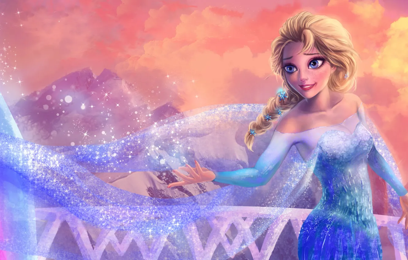 Фото обои Frozen, Королева, Queen, Walt Disney, анимация, Уолт Дисней, 2013, Elsa