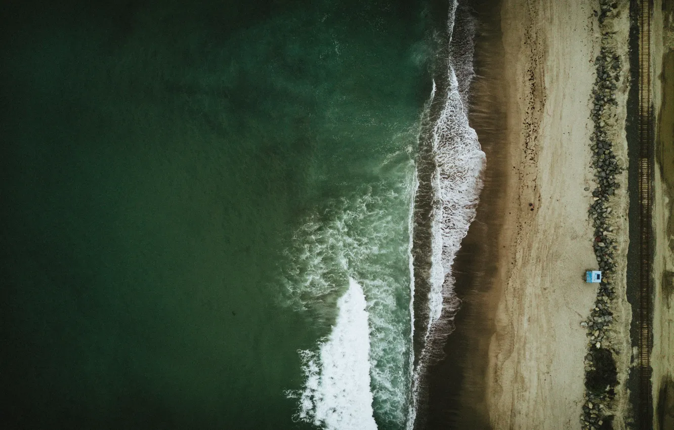 Фото обои море, пляж, ландшафт, побережье, Калифорния, USA, США, United States