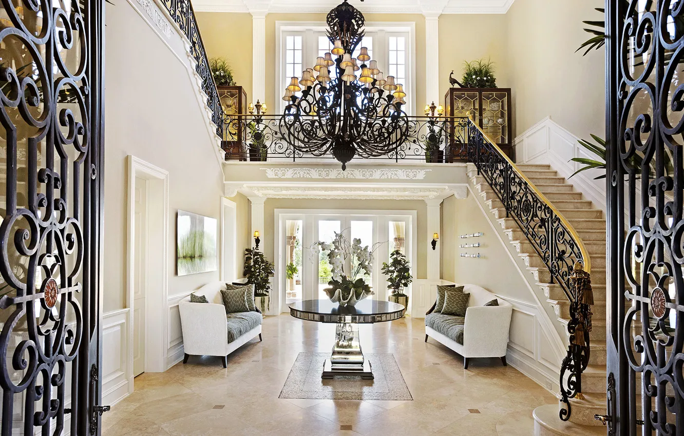 Фото обои california, home, luxury, stairs, santa fe, villy