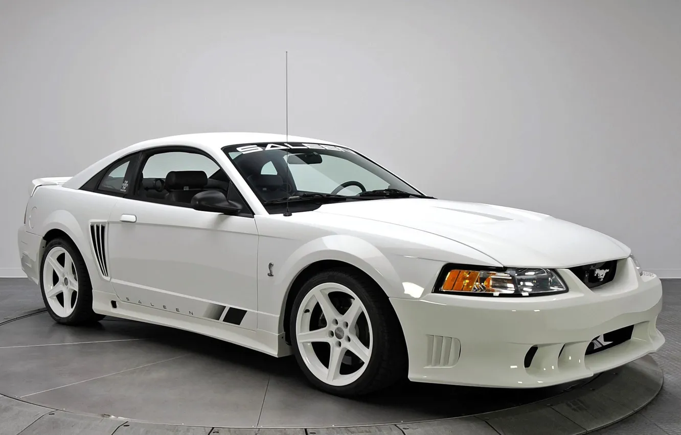 Фото обои белый, Mustang, Ford, Saleen, Мустанг, white, 1999