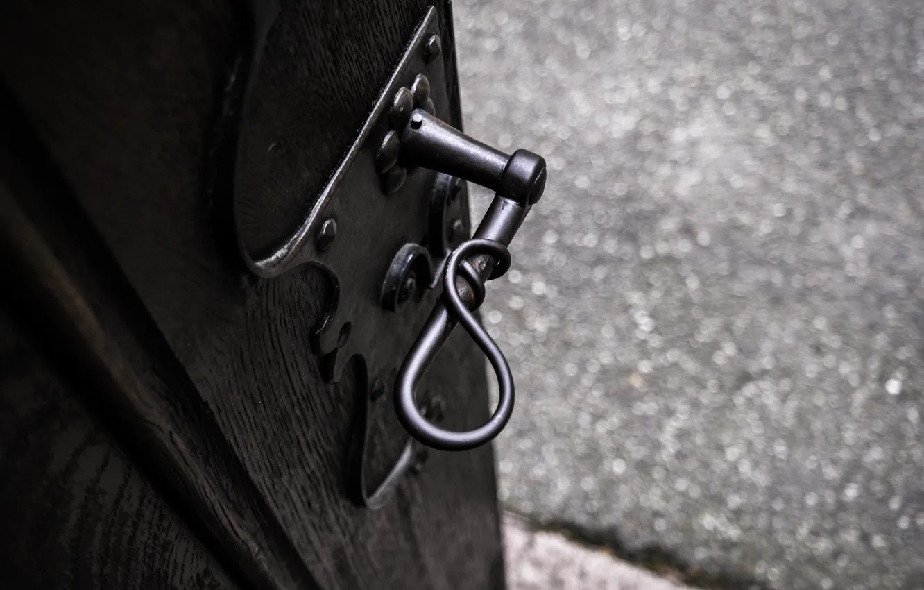 Фото обои metal, wood, old, macro, iron, door, handle, Baroque