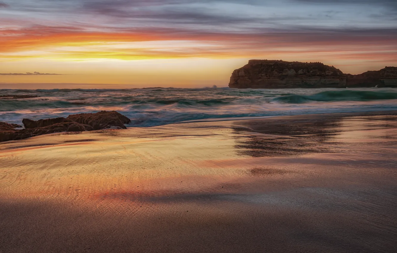 Фото обои Beach, Australia, Rocks, Buckley Creek, Childers Cove