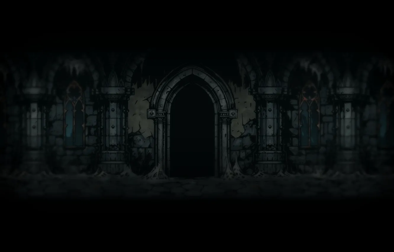 Фото обои ruins, door, darknest dungeon