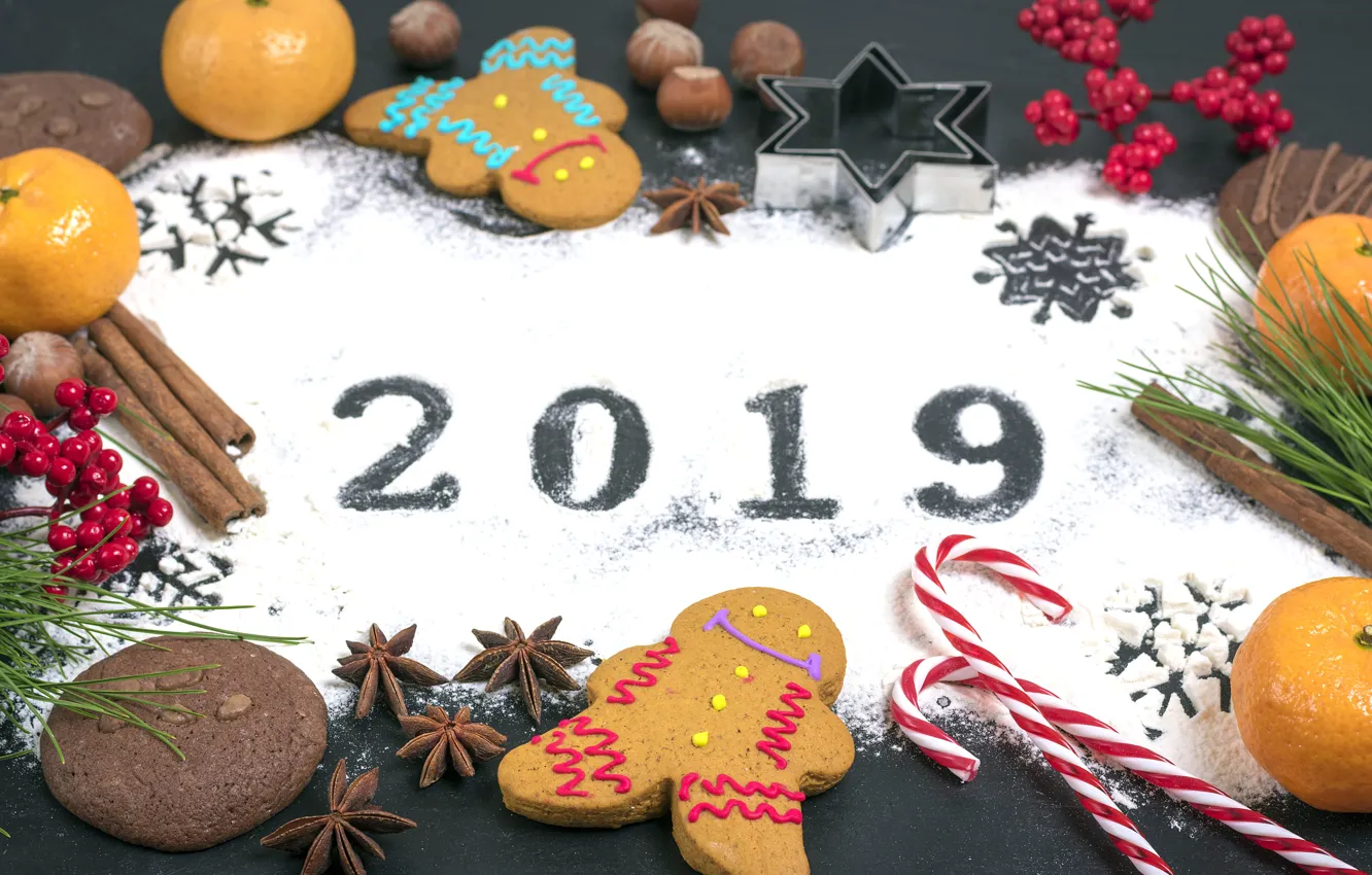 Фото обои украшения, Новый Год, Рождество, happy, Christmas, wood, New Year, cookies