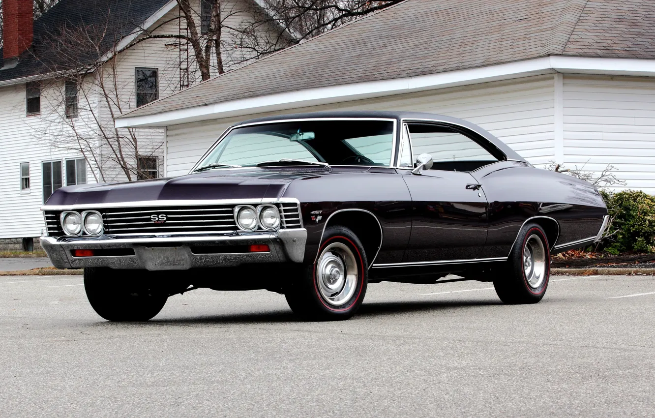 Фото обои купе, Chevrolet, шевроле, Coupe, 1967, Impala, Hardtop, импала