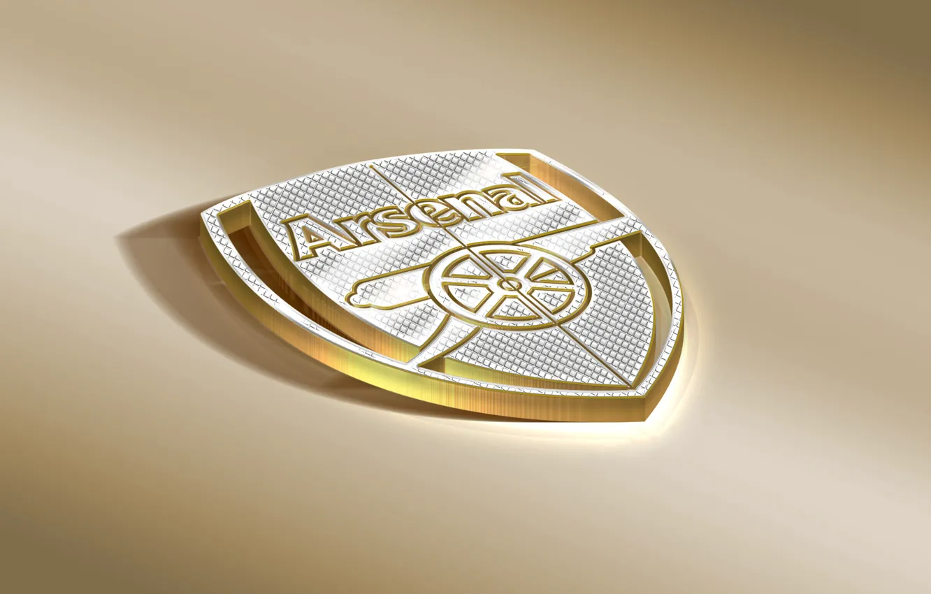 Фото обои Logo, Golden, Football, Arsenal, Sport, Soccer, Emblem, Arsenal FC
