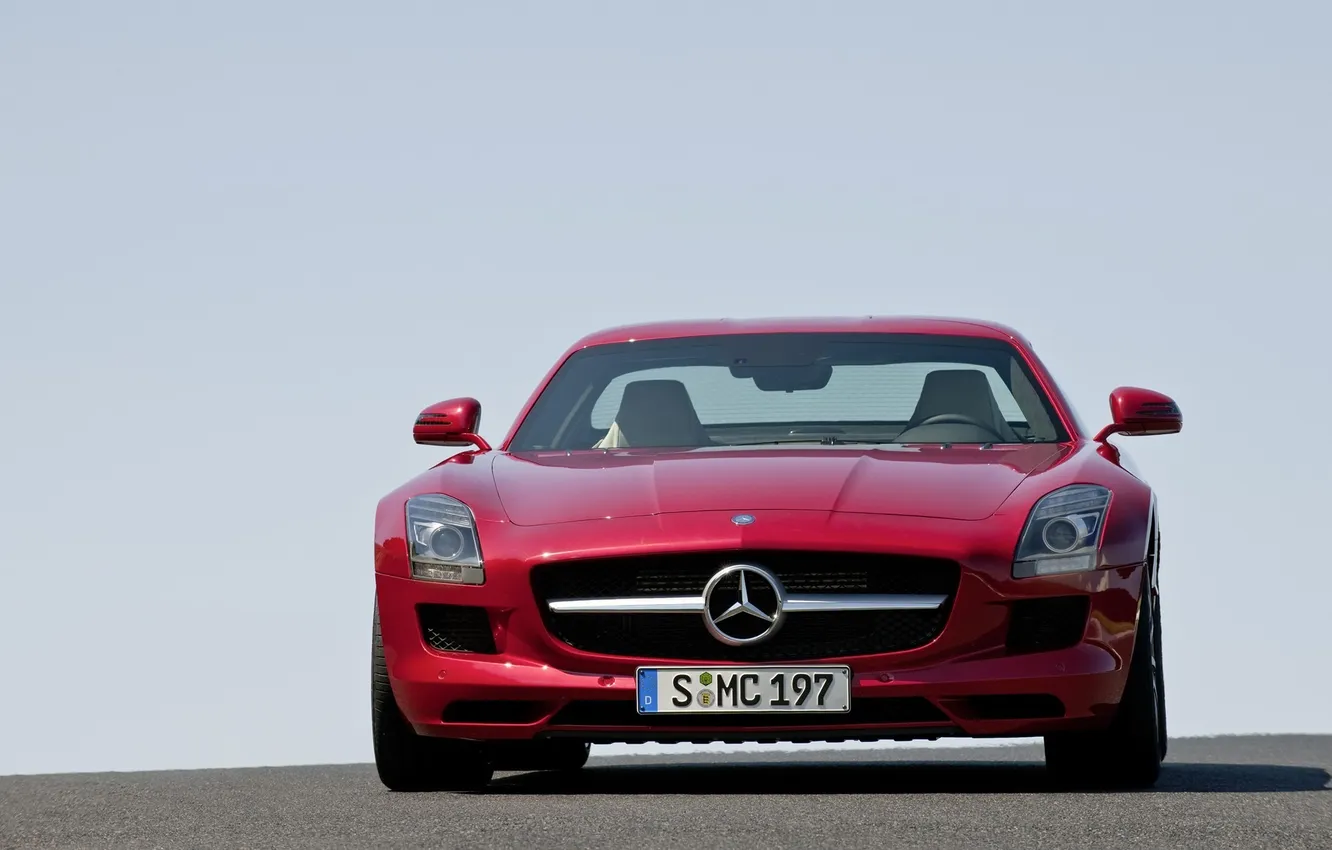 Фото обои дорога, машины, красный, дороги, тачки, Mercedes, мерседесы, Benz SLS AMG