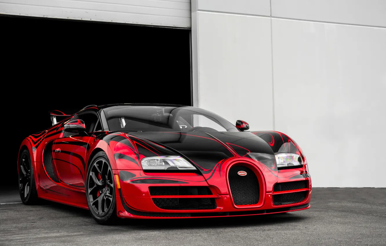 Фото обои Bugatti, Grand, Veyron, Sport, Rouge, aka, Hellbug, Vitesse L'Or